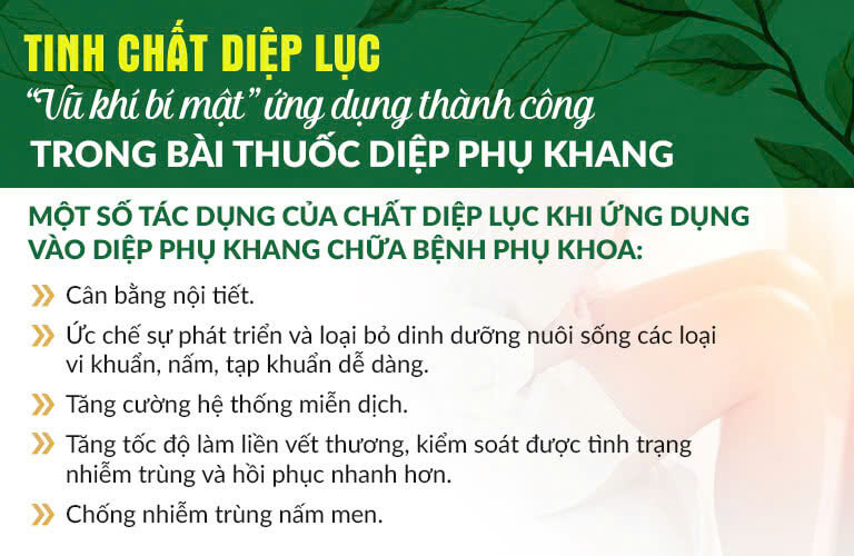 Một số công dụng chính của tinh chất diệp lục