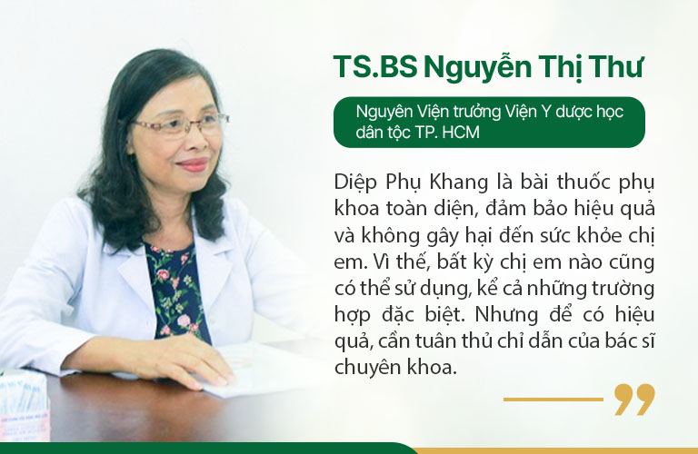 Đánh giá từ BS Nguyễn Thị Thư về Diệp Phụ Khang