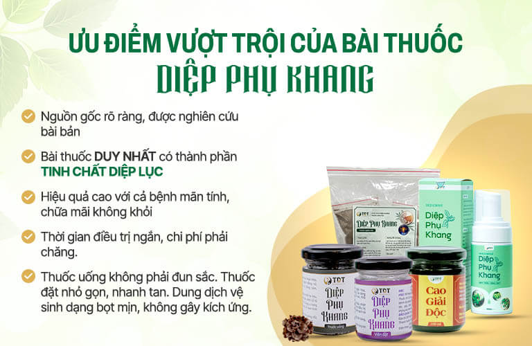 Những ưu điểm vượt trội của bài thuốc Diệp Phụ Khang