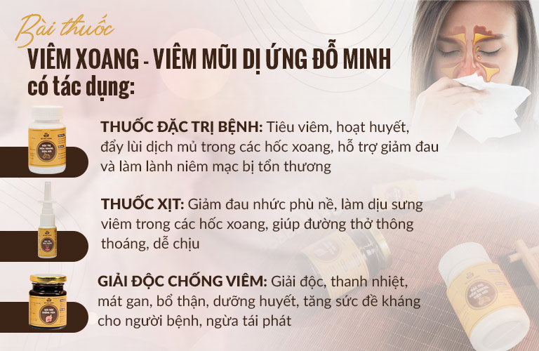 Liệu trình điều trị chữa viêm xoang của nhà thuốc Đỗ Minh Đường