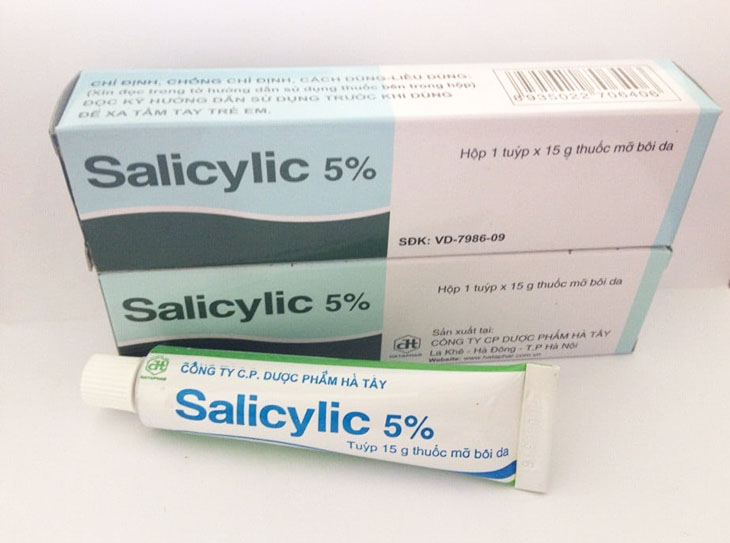 Thuốc trị mụn sưng đỏ Acid Salicylic hỗ trợ kháng viêm cực kỳ tốt