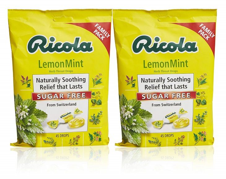 Ricola Lemon Mint giảm triệu chứng đau họng hiệu quả