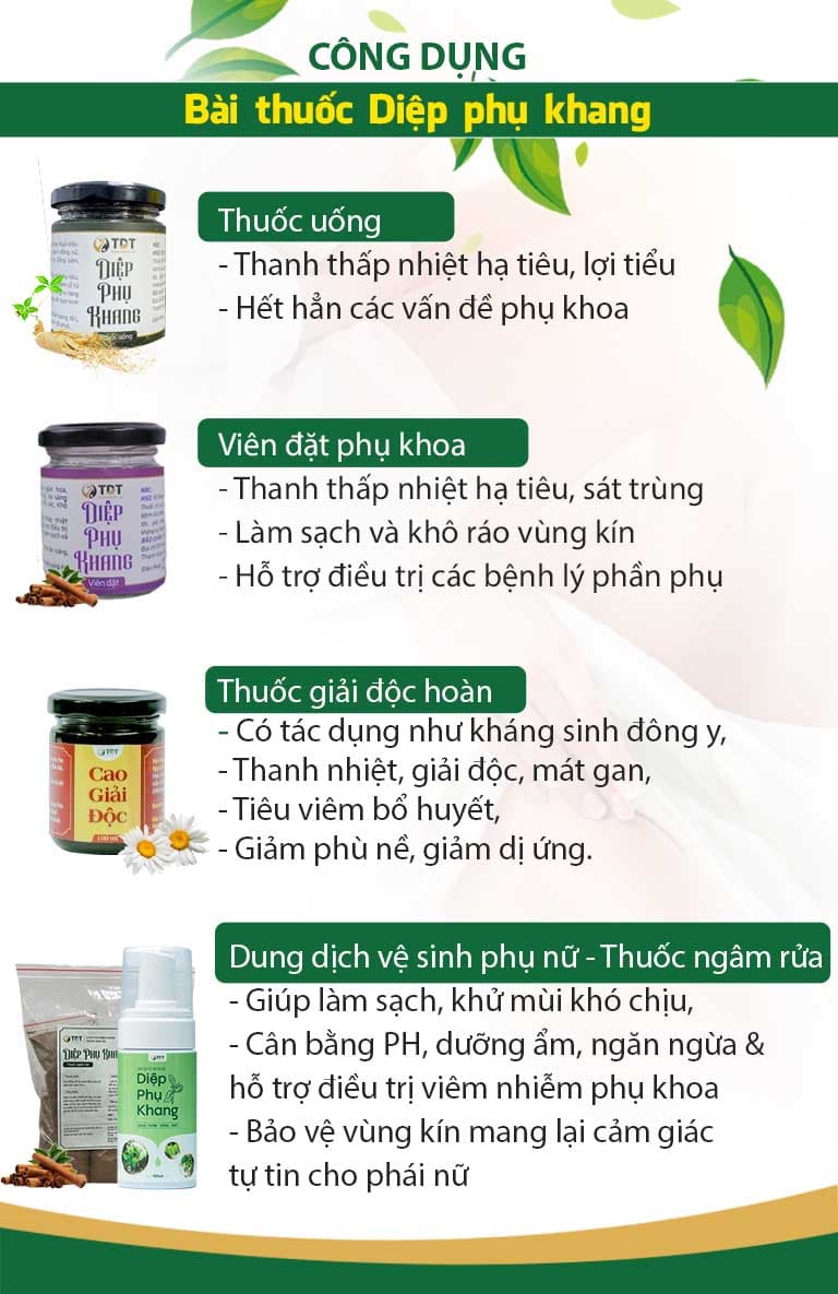 Công dụng Diệp Phụ Khang