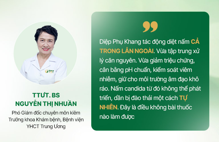 Diệp Phụ Khang Chữa Nấm, Tạp Khuẩn Viêm Âm Đạo Có Khỏi Không?