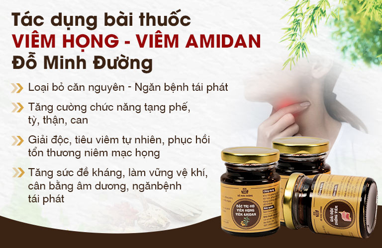 Tác dụng bài thuốc Viêm Amidan Đỗ Minh